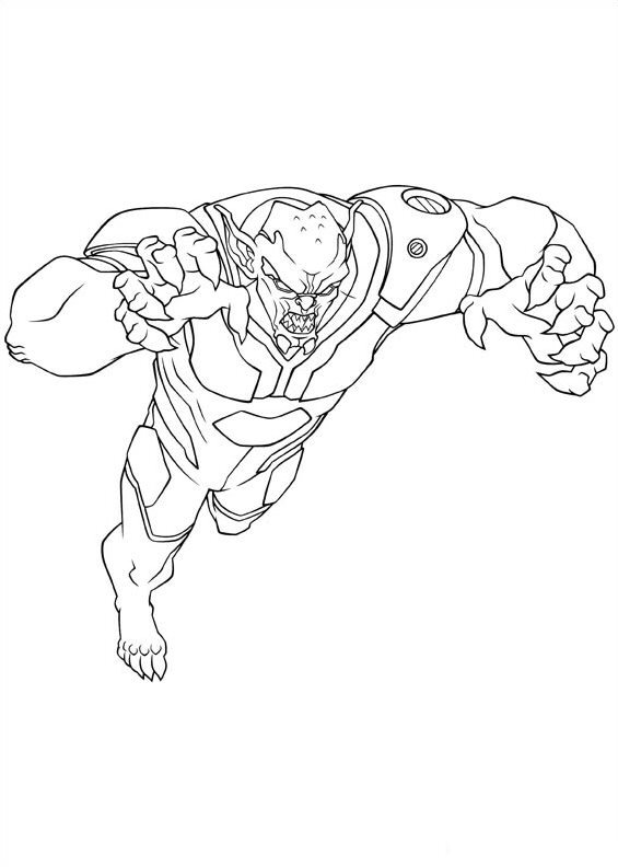 Green Goblin Coloring Pages For Kids
